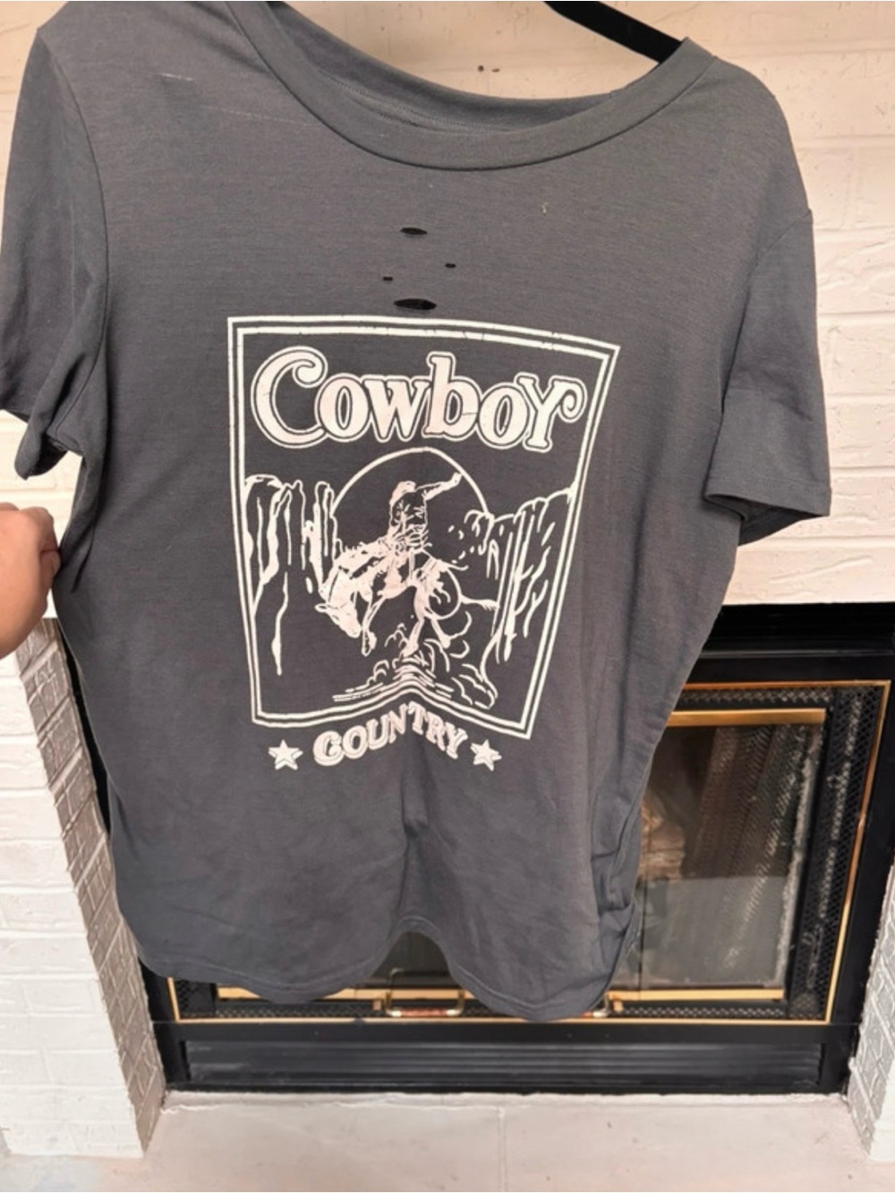 Cowboy Country Graphic Tee - Gray